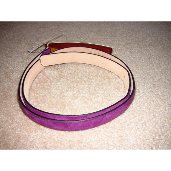 Barbara Bui Suede Belt Gold Rectangle Buckle main image 5